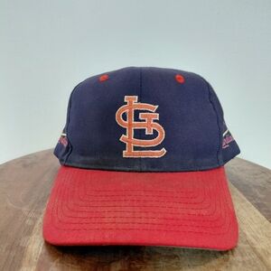 VINTAGE MLB Rare St Louis Cardinals 90's Back Talk Script Big Logo Embroidered H